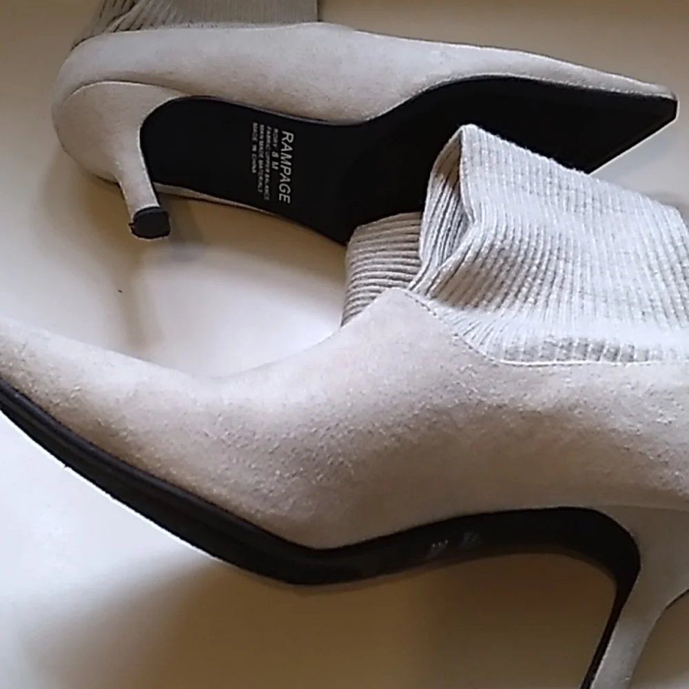 Vintage, Rampage, Fabric, Upper Balance, Beige Boots, beautiful - Picture 5 of 11